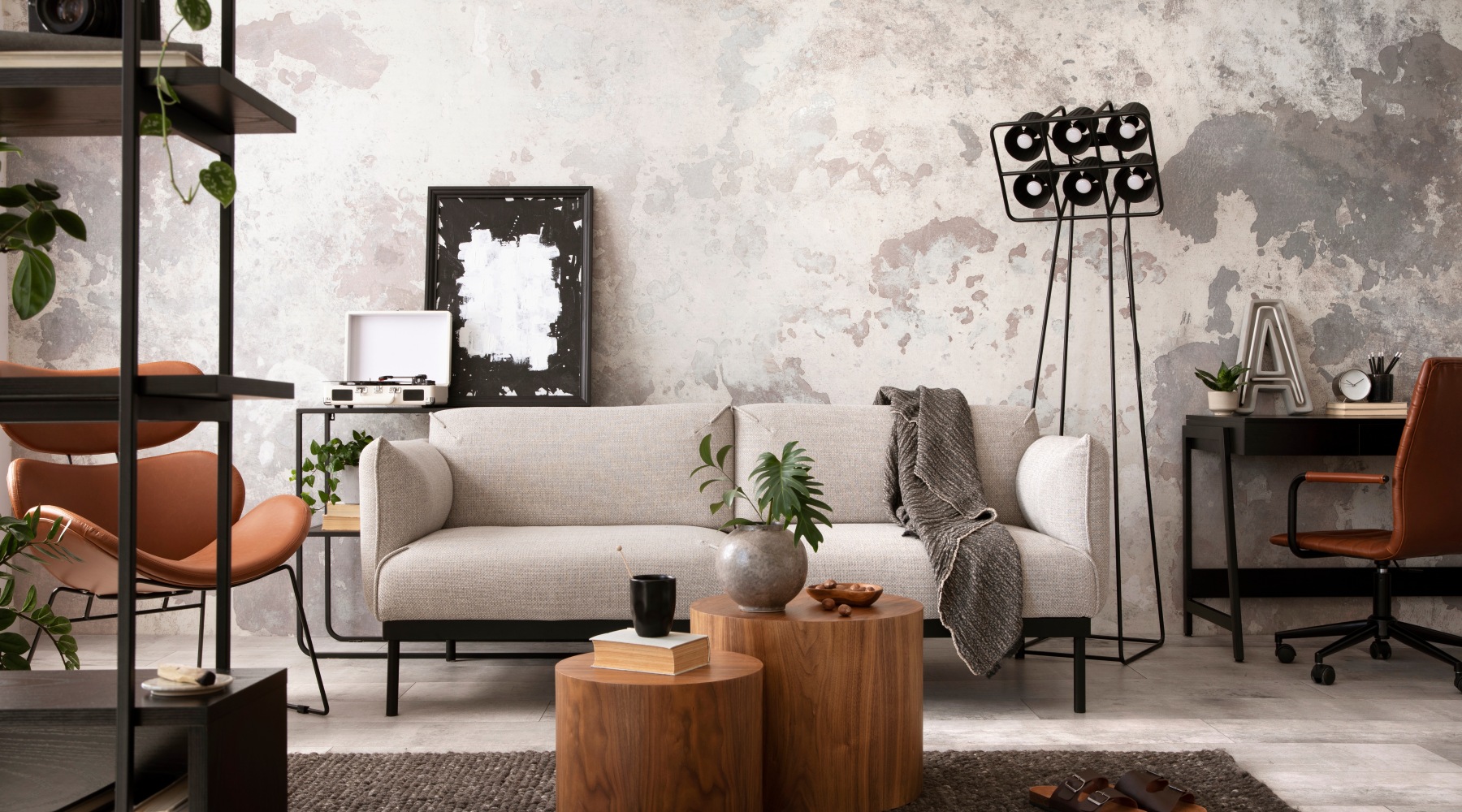 Cozy living space at The Russell apartments in Arvada, CO Cozy living space at The Russell apartments in Arvada, CO